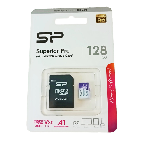 Card de memorie MicroSDXC 128 Gb, Silicon Power Superior Pro, UHS-I, U3, V30, A1 100/80/MB/s, cu adaptor [1]