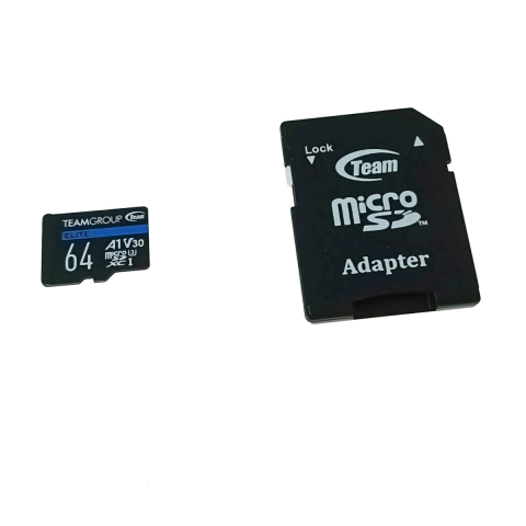 Card de memorie microSDXC 64 Gb, UHS U3 V30 A1, TeamGroup ELITE 64535, 4K, 100/50MB/s, cu adaptor SD, negru [1]