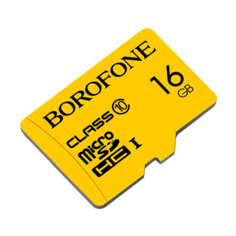 Carduri 16 Gb - Card microSDHC 16 Gb clasa 10, Borofone, viteza citire si scriere 85 / 10 MBs