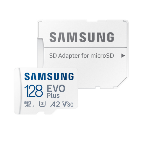 Carduri 128 Gb - Card microSDXC 128 Gb, Samsung Evo Plus, U1, A1, V10, 130Mb/s, cu adaptor