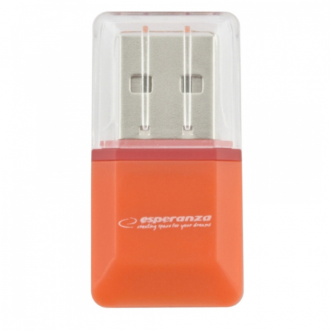 Card Reader Esperanza EA134O, USB 2.0, cititor extern carduri microSD, 480 Mb/s [1]