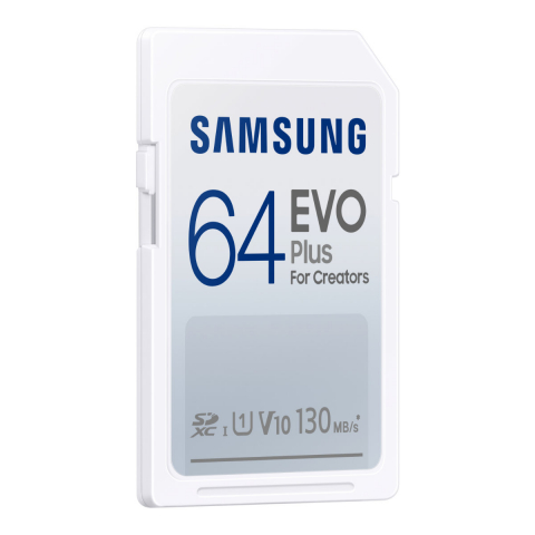 Carduri 64 Gb - Card SDXC 64 Gb, Samsung Evo Plus for Creators, U1, V10, 130Mb/s