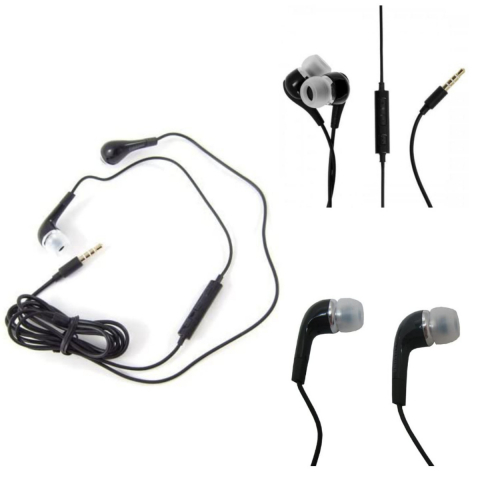 Casti cu microfon, compatibile cu Samsung, EHS64AVFBE i9300 Galaxy S3, control pe fir, cablu 115 cm, conector jack 3.5mm, negre [2]