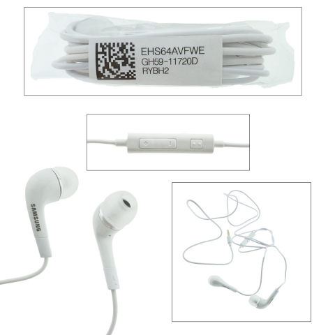 Casti cu microfon, pentru Samsung EHS64AVFWE i9300 GALAXY S3, control pe fir, cablu 110 cm, conector jack 3.5mm, albe [4]