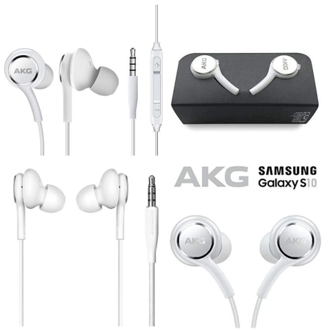 Casti cu microfon, Samsung AKG EO-IG955 GALAXY S10, control pe fir, cablu 115 cm, conector jack 3.5mm, albe [3]
