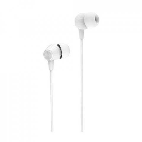 Casti in-ear cu microfon, Borofone Melody BM20, conector tip Jack 3.5 mm, control pe fir, lungime cablu 120 cm, albe [2]