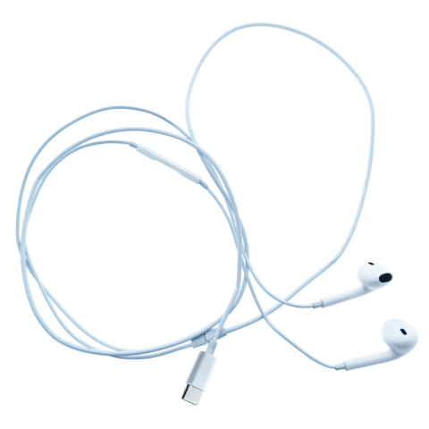 Casti in-ear cu microfon, Fiesta FISEMW10, conector USB Tip C, control pe fir, lungime cablu 120 cm, albe [11]