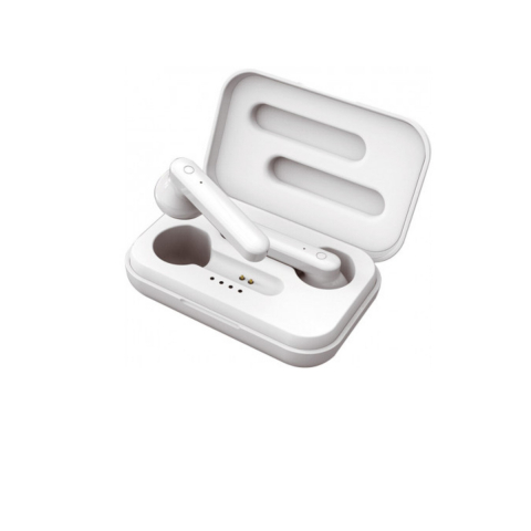 Casti In Ear bluetooth - Casti In-Ear wireless, Platinet PM1040 Aura, Bluetooth v.5.0, cu statie de incarcare, albe