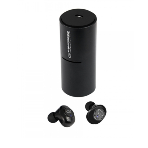 Casti In-Ear wireless TWS, Esperanza Laurel 95830, Bluetooth v.5.0, cu statie de incarcare si snur, negre [7]