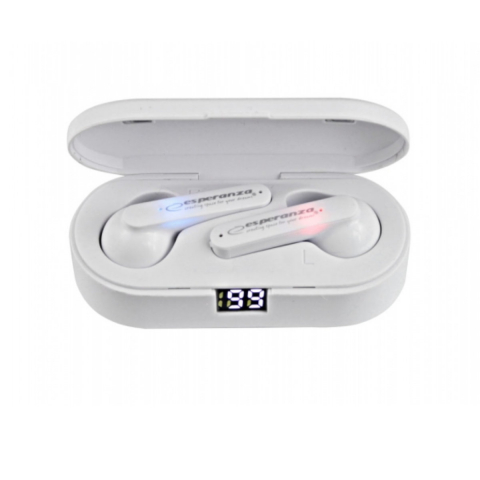 Casti In-Ear wireless TWS, Esperanza Phoebe 95836, Bluetooth v.5.0, cu statie de incarcare, albe [3]