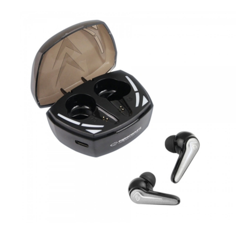 Casti wireless - Casti In-Ear wireless TWS, Esperanza Xenon 95840, Bluetooth v.5.0, cu statie de incarcare, negre