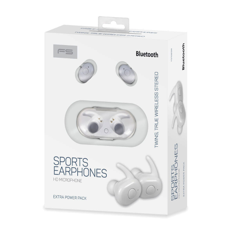 Casti In-Ear wireless TWS, Freestyle 45144, Bluetooth v.5.0, cu statie de incarcare, albe [4]