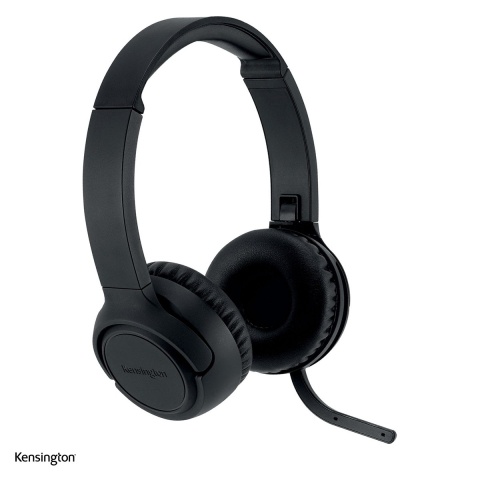 Accesorii IT - Casti on-ear fara fir Kensington H1050, Bluetooth 5.4, cu microfon cu anulare a zgomotului, pana la 80 de ore de redare, negre