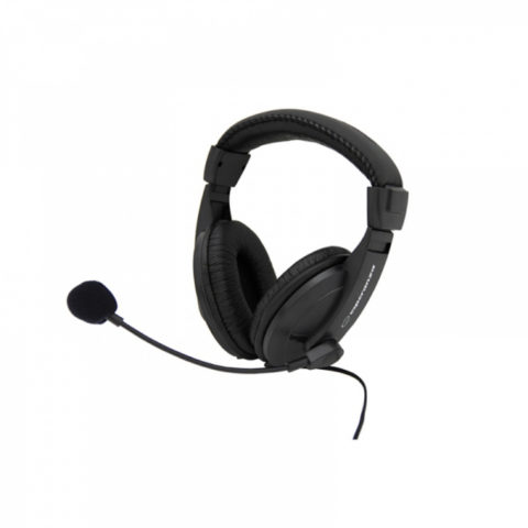 Casti stereo cu microfon, Esperanza Concerto, control volum, conectori 2 x jack 3.5mm, negre [1]