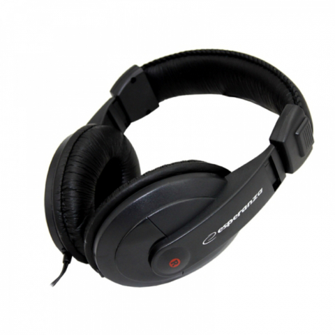 Casti stereo , Esperanza REGGAE, reglabile, control volum, cablu 2m, conector jack 3.5mm, negre [3]