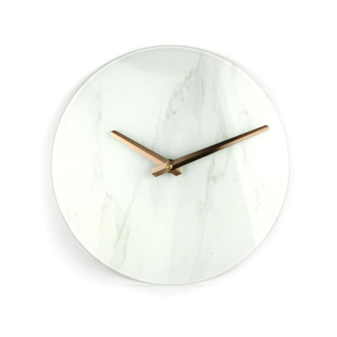Ceas decorativ de perete Platinet Marble 44871, cadran din marmura imitativa si sticla, 250x250x35mm [3]