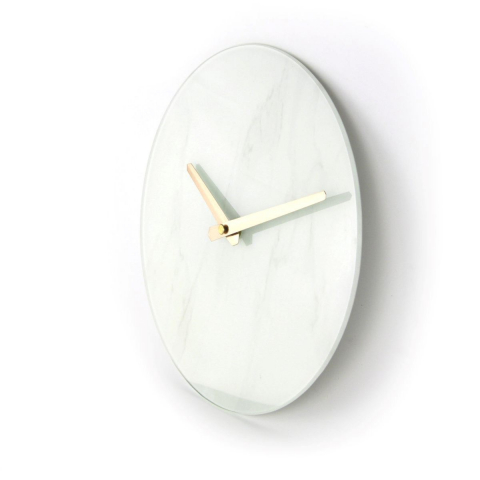 Ceas decorativ de perete Platinet Marble 44871, cadran din marmura imitativa si sticla, 250x250x35mm [1]
