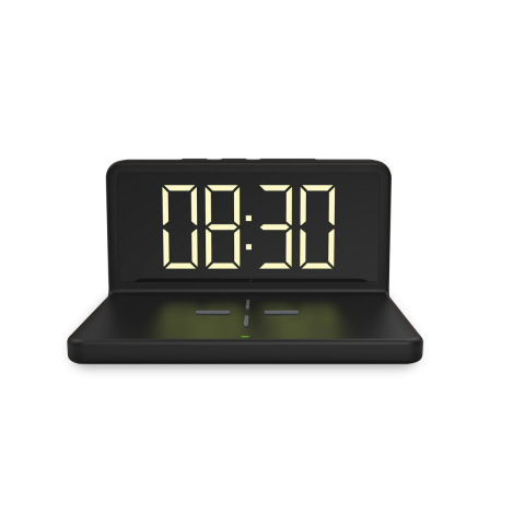 Ceas digital Platinet 45101, cu alarma si incarcare wireless 5W, dimensiuni 140 x 98 x 75 mm, negru [4]