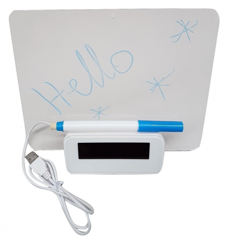 Ceas digital [XD-688-USB] cu panou mesaje alb 4 port usb (19x18.5x6.5 cm) [5]