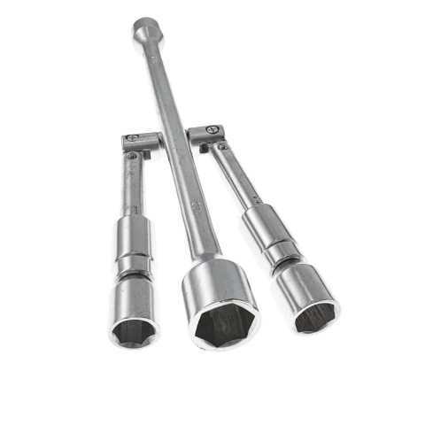 Cheie cruce pentru roti auto, capete hexagonale tubulare de 17, 19, 21, 23 mm, 2 brate pliabile, lungime 375 mm [8]
