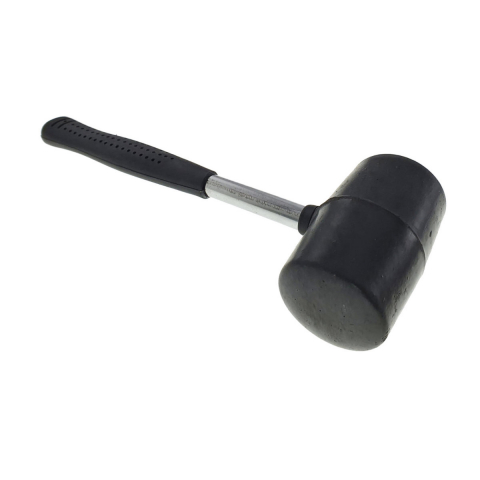 Ciocan de cauciuc negru, 300 g, cu maner metalic izolat, anti-alunecare [9]