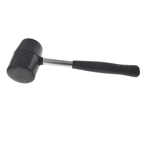 Ciocan de cauciuc negru, 300 g, cu maner metalic izolat, anti-alunecare [5]