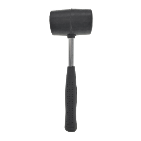Ciocan de cauciuc negru, 300 g, cu maner metalic izolat, anti-alunecare [7]