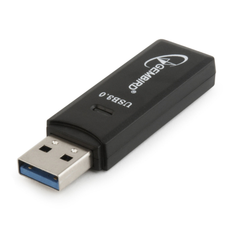 Cititor USB 3.0 pentru carduri SDXC si microSDXC , Gembird 08770, scriere, stocare si transfer date, indicator LED, cu capac, negru [2]