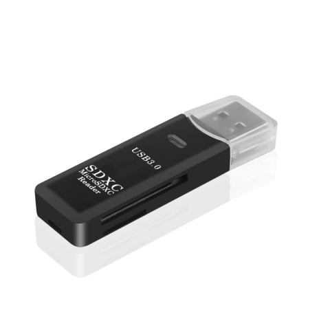 Cititor USB 3.0 pentru carduri SDXC si microSDXC , scriere, stocare si transfer date, indicator LED, cu capac, negru [9]