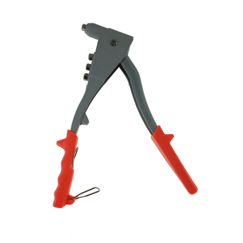 Capsatoare - Cleste capsator pop nituri profesional, 10139, 4 capete interschimbabile, manere izolate, negru cu rosu