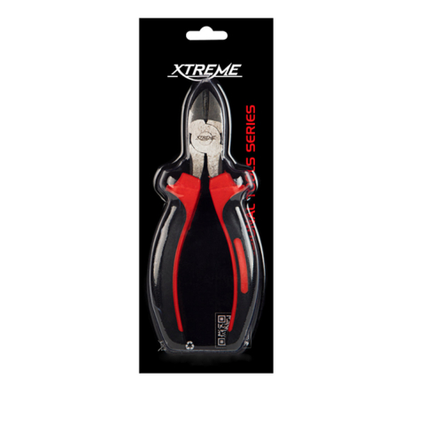 Cleste taietor lateral Xtreme 00547, 150mm, negru cu rosu [4]