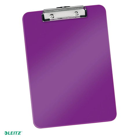Clipboarduri si suporturi de scriere - Clipboard Leitz WOW, simplu, PS, A4, capacitate 100 coli, mov
