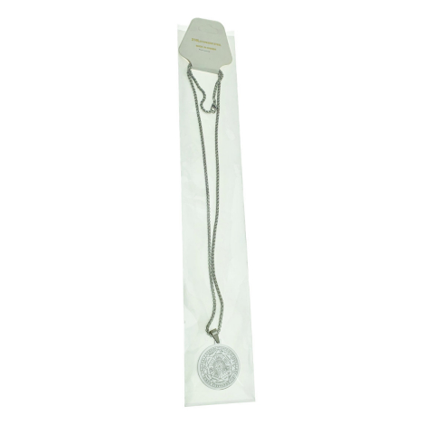 Colier cu pandativ medalion, talisman design simbolic Sigiliul Celor Sapte Arhangheli, SN-01S, din otel inoxidabil, argintiu [4]