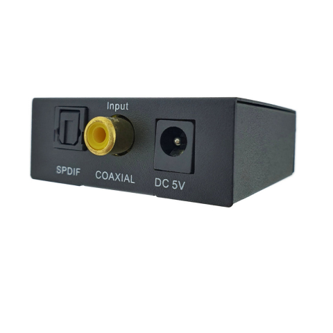 Convertor audio digital in analog, si adaptor audio jack 3.5mm, cu alimentator 5V DC inclus, negru [11]