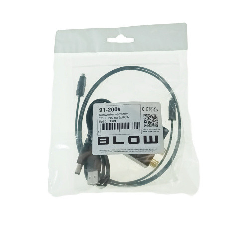 Convertor audio digital-Toslink la analog 2xRCA, Blow 11237, cablu digital si alimentare, negru [3]