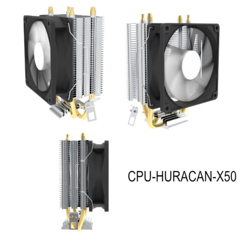 Cooler CPU, Gembird Huracan X50, 90 x 25 mm, 34 CFM, 1800 RPM, 28 dB, conector 3 pini [7]