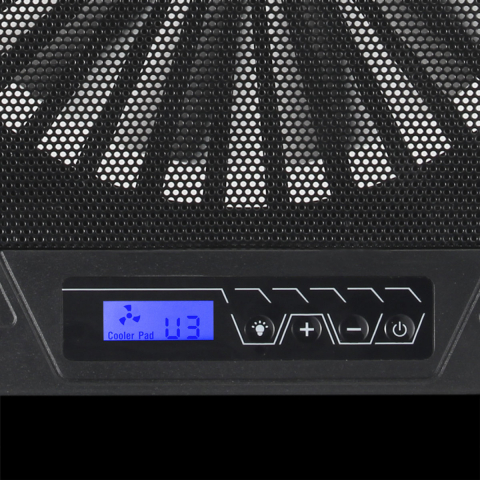 Cooler Laptop Esperanza Alize, iluminare RGB 7 moduri, display LCD, Hub 2 port USB, 5 unghiuri de reglare, negru [8]