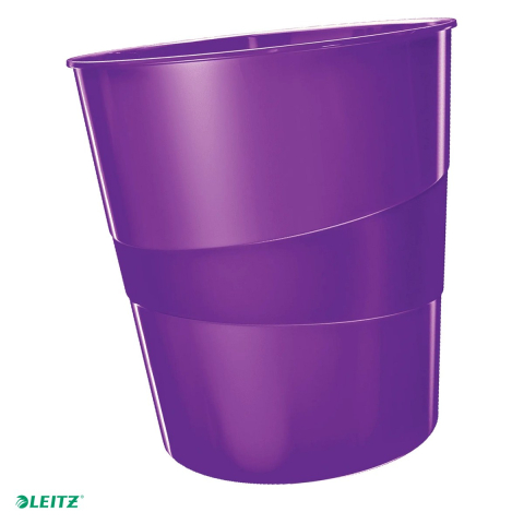 Accesorii birou - Cos hartii Leitz WOW, capacitate 15 litri, mov