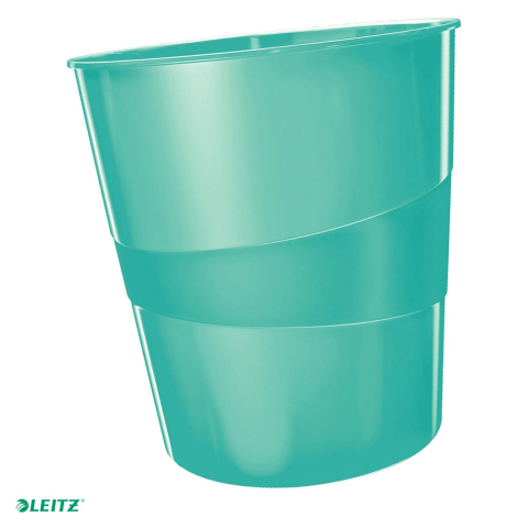 Accesorii birou - Cos hartii Leitz WOW, capacitate 15 litri, turcoaz