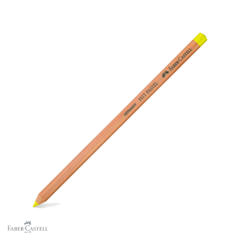 Creioane colorate si carioci - Creion pastel pe baza de ulei Faber-Castell Pitt, galben deschis glazurat, pentru detalii fine si contururi