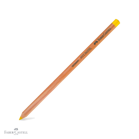 Creioane colorate si carioci - Creion pastel pe baza de ulei Faber-Castell Pitt, galben Napoli, pentru detalii fine si contururi