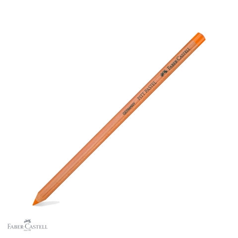 Creioane colorate si carioci - Creion pastel pe baza de ulei Faber-Castell Pitt, portocaliu glazurat, pentru detalii fine si contururi artistice