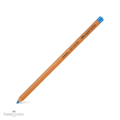 Creioane colorate si carioci - Creion pastel Pitt Faber-Castell, albastru marin deschis, pe baza de ulei, pentru detalii fine si contururi
