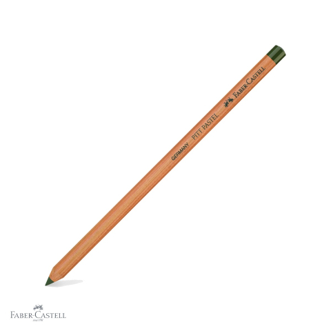 Creioane colorate si carioci - Creion pastel Pitt Faber-Castell, verde crom opac, pe baza de ulei, pentru detalii fine si contururi