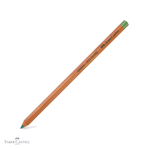 Creioane colorate si carioci - Creion pastel Pitt Faber-Castell, verde pamantiu, pe baza de ulei, pentru detalii fine si contururi