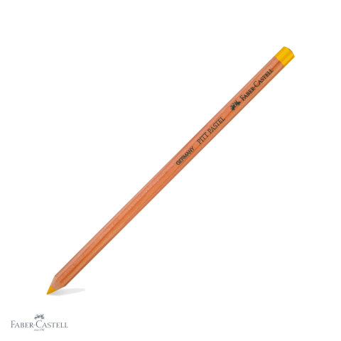 Creioane colorate si carioci - Creion pastel uleios Faber-Castell Pitt, galben Napoli inchis, pentru detalii fine si contururi artistice