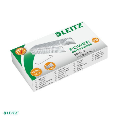 Accesorii birou - Cutie 1000 capse Leitz Power Performance, P3, 24/6, 2-30 coli