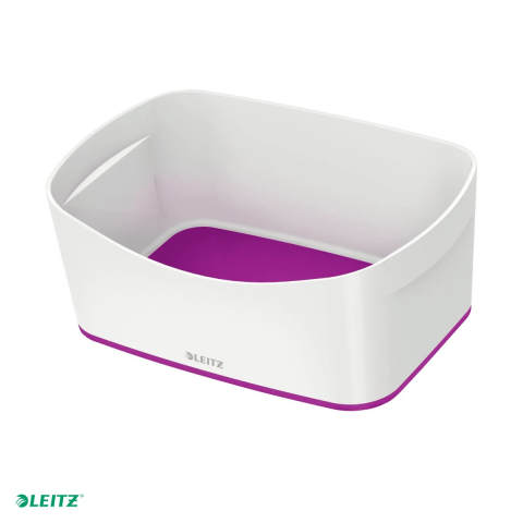 Birotica papetarie - Cutie depozitare Leitz WOW MyBox, 24x9x16 cm, mov