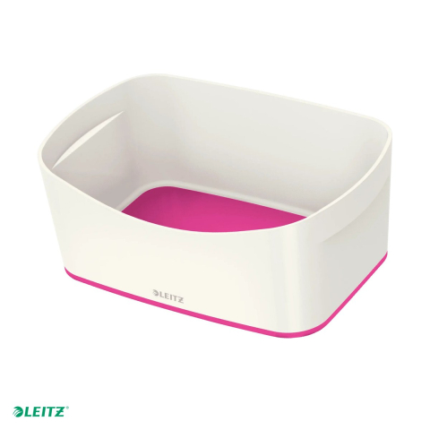 Birotica papetarie - Cutie depozitare Leitz WOW MyBox, 24x9x16 cm, roz