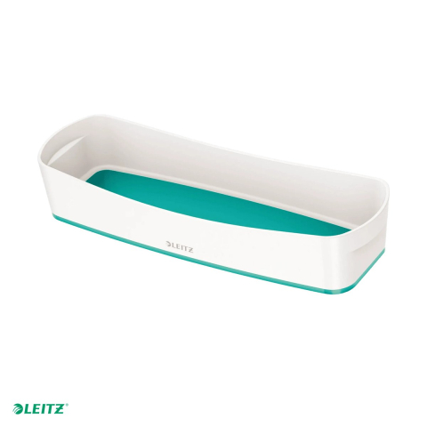 Birotica papetarie - Cutie depozitare Leitz WOW MyBox, 30x5x10 cm, turcoaz
